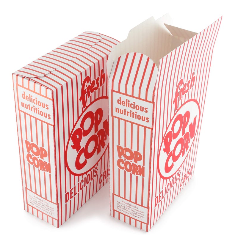 Snappy 3-E Red and White Close Top Popcorn Boxes, 1.25 Oz, 100 Count - Image 2